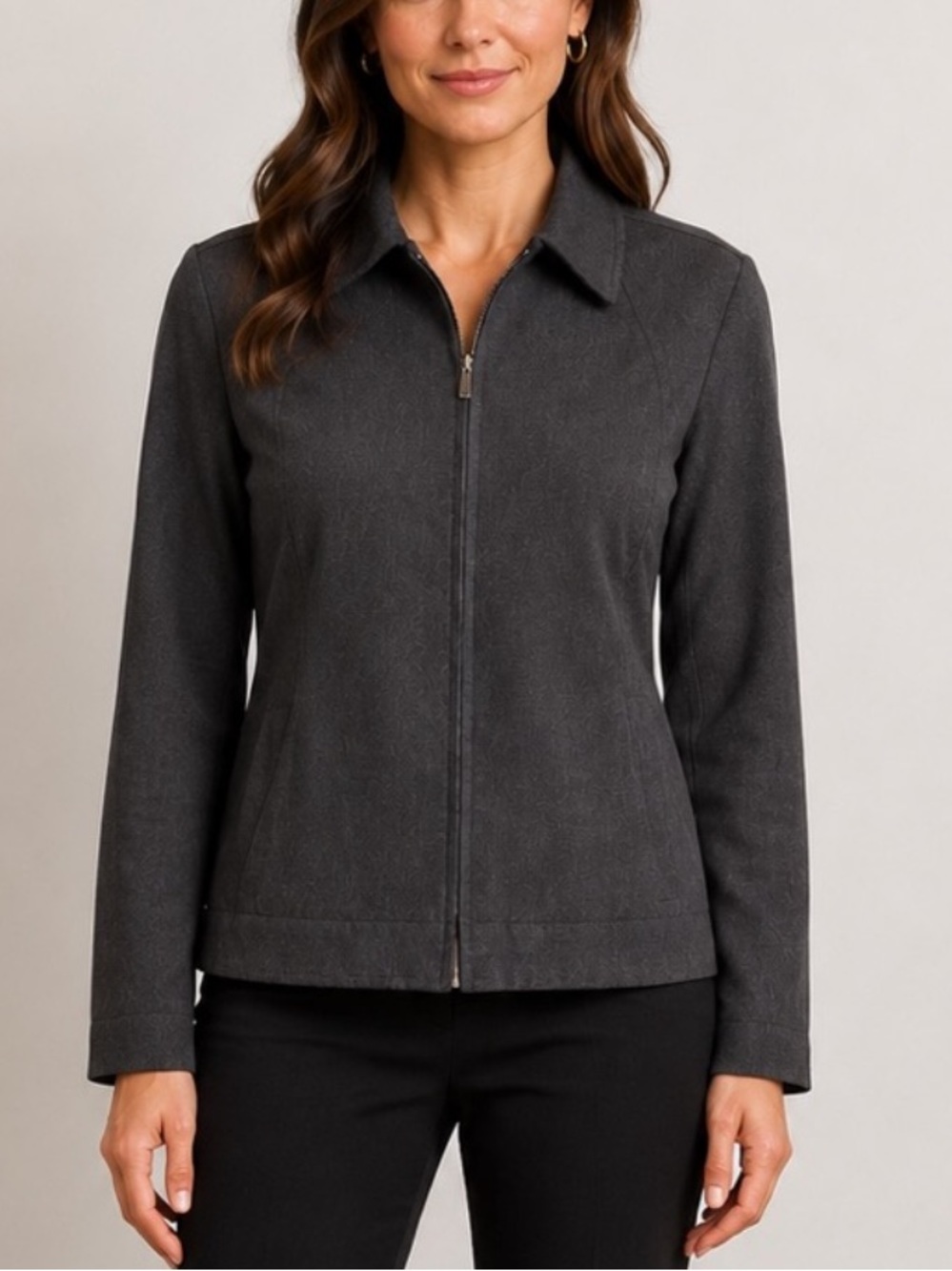 Geoffrey Beene Sport Stretch Career Dress Gray Jacket Ladies 8